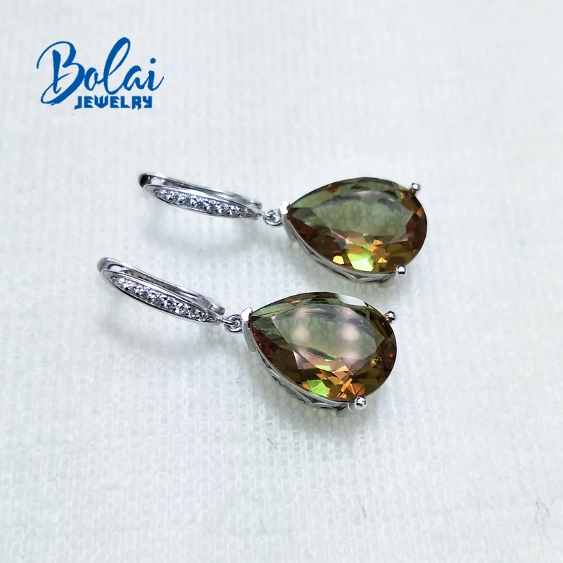 Ювелирные изделия Bolaijewelry 925 пробы сережки из зултанита с большими жемчужинами