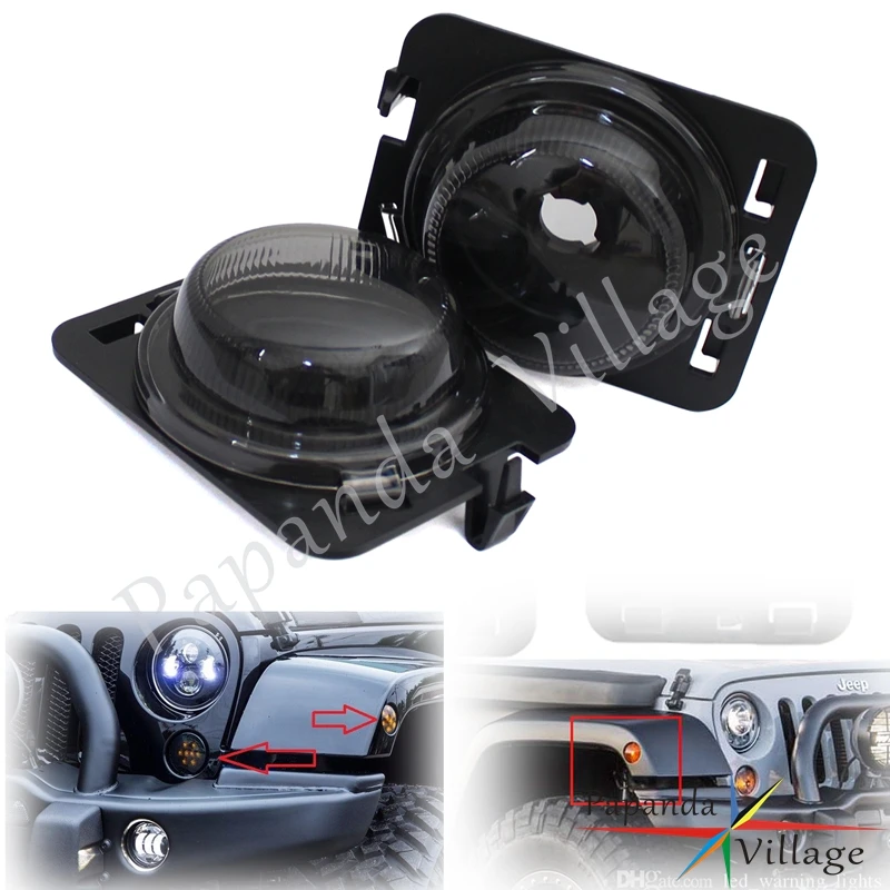 Дымчатое колесо светильник для бровей чехол на заказ Jeep Wrangler 2007 2016 автомобильные