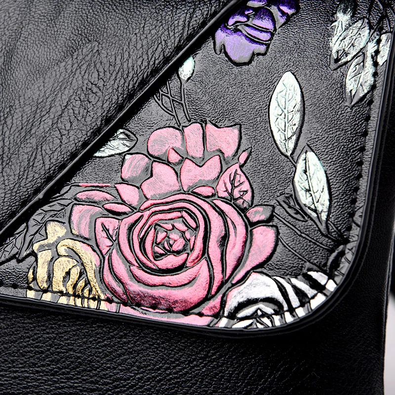 Кожаные сумочки сумки для женщин 2020 женская сумка через плечо с цветами кошельки