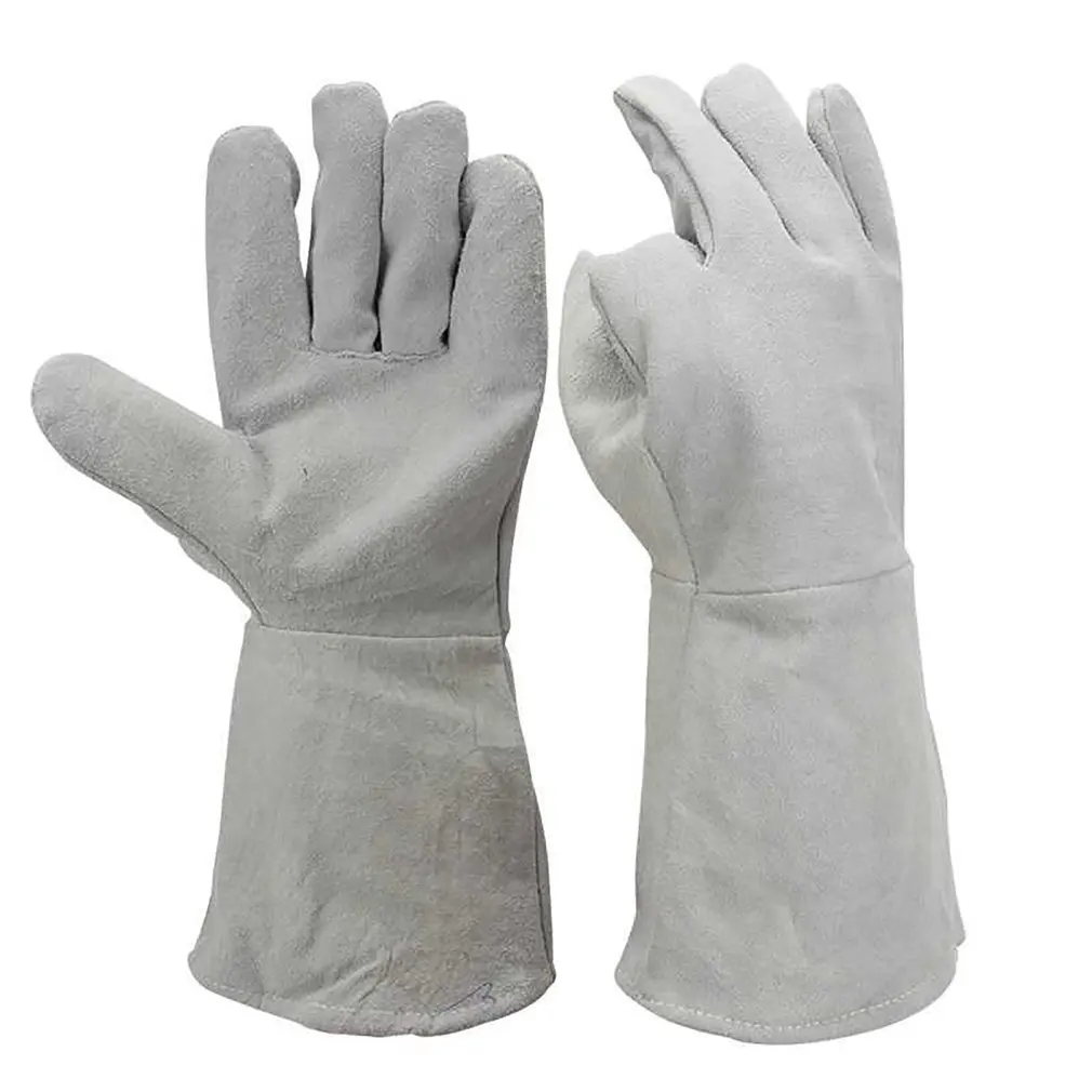 Огнеупорные прочные перчатки сварщика из коровьей кожи для защиты от нагрева