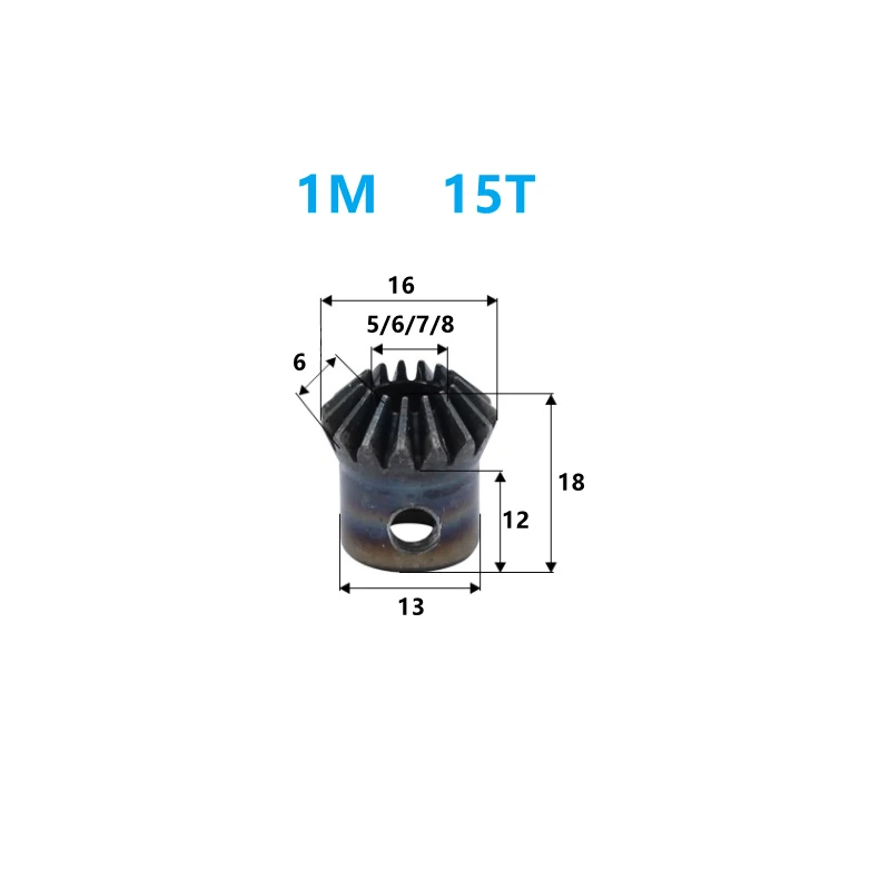 Внутреннее отверстие 1M15T/20T 5/6/7/8 мм коническое зубчатое стандартное 90 градусов