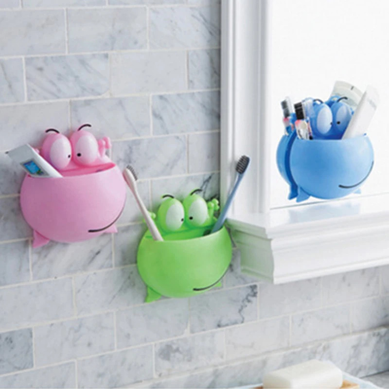 1 шт. Милая мультяшная присоска держатель для зубной щетки органайзер ванной