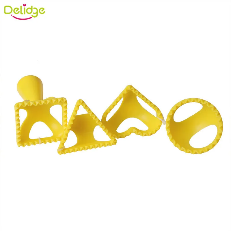 Delidge 4 шт./компл. формы для пельменей Еда Класс пластмассы 4 формы клецки Пресс инструмент Пособия по кулинарии клецки Кухня китайский jiaozi инструмент