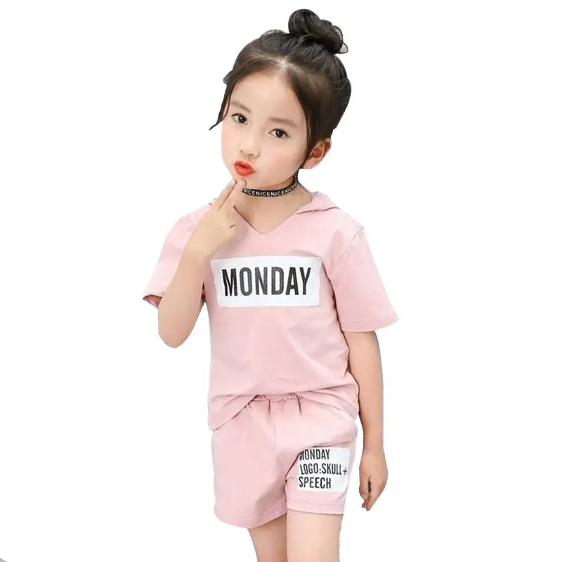 

Summer Girls Clothing Sets Kids Clothing Baby T-Shirts Shorts Toddler Cotton Sportswear