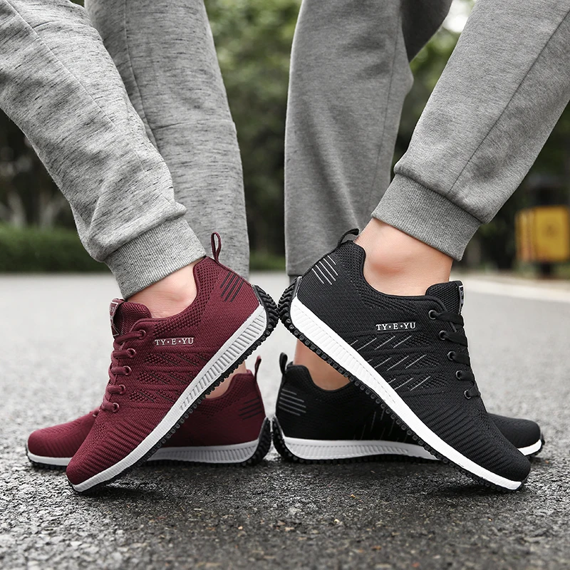 

New Women Sneaker Lace Up Ladies Walking Running Shoes Round Toe Casual Breathable Non Slip Gym Sport Shoes for Female