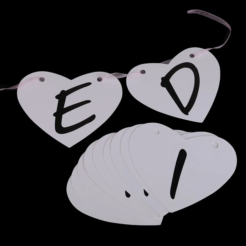 Высокое качество DIY буквы &quotтолько что женился&quot Свадебные баннеры вечерние