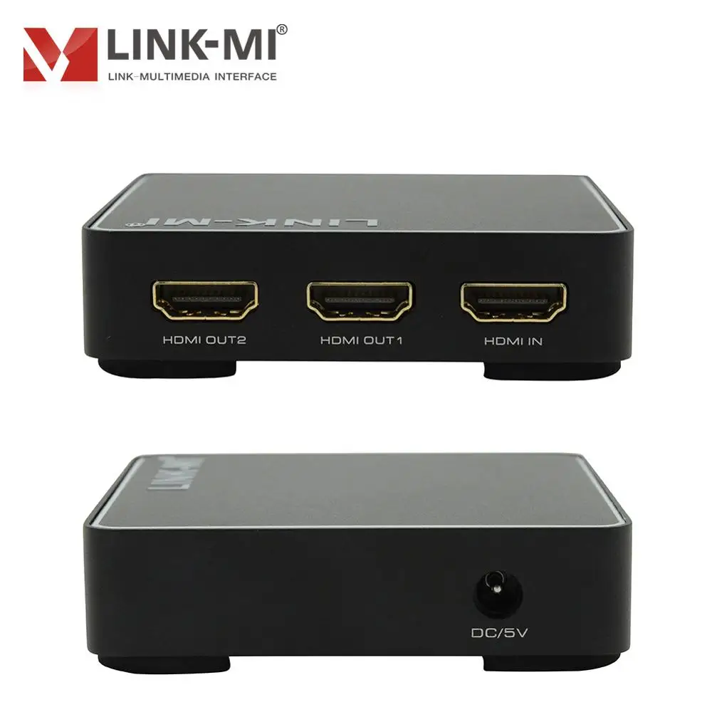 LINK MI 2.0H102 HDMI сплиттер 1x2 4K2K аудио видео 2 0 3D формат поддержка до 1080P @ 60Hz I in out USB порт