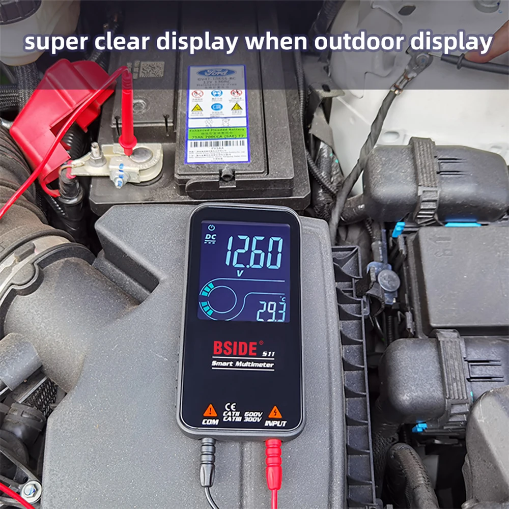 Цифровой мультиметр BSIDE 9999 Т-RMS 3 5 дюйма ЖК-дисплей цветной дисплей тестер