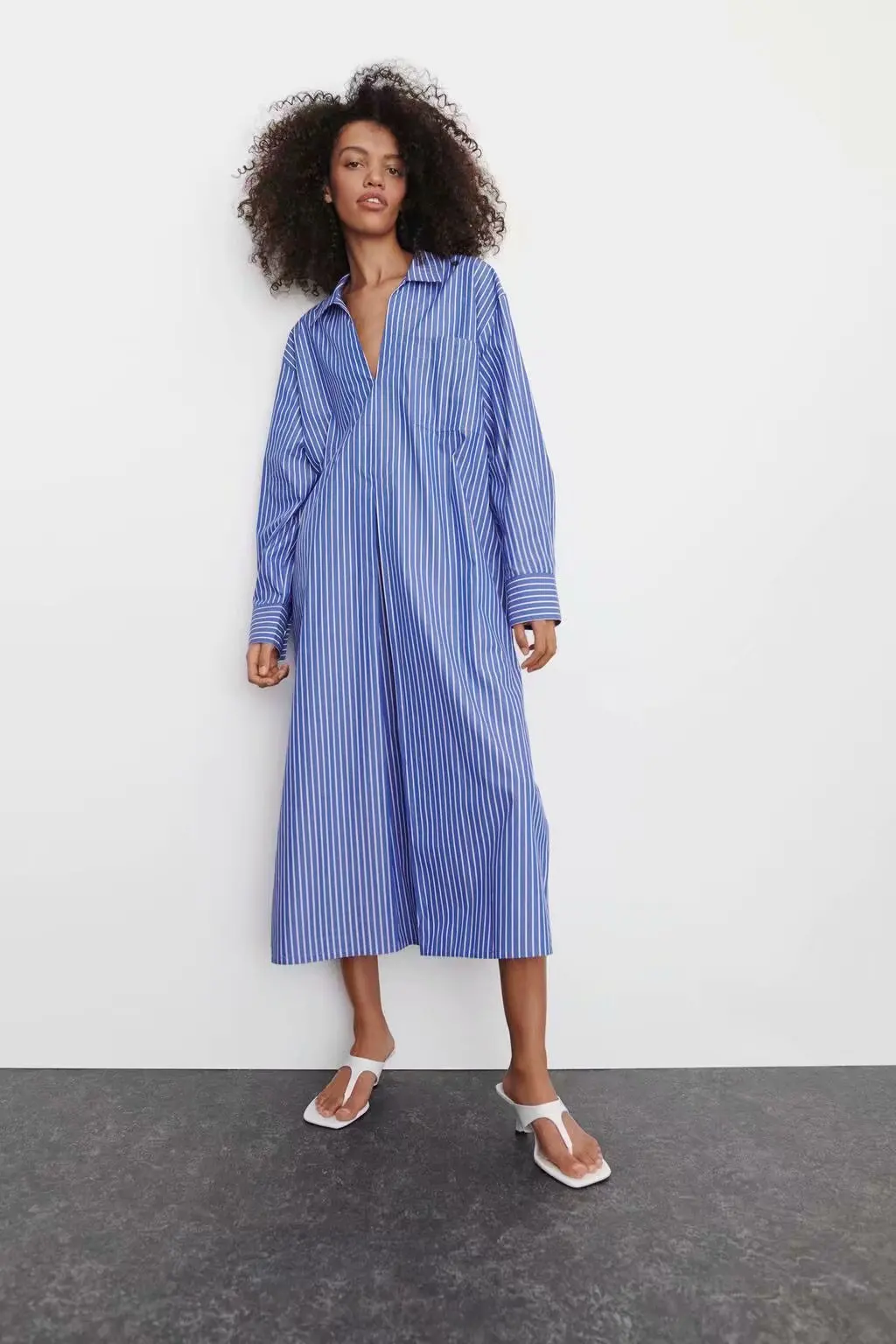 

Zaraing Woman 2021 Za Harajuku Y2k Dress Summer Poplin Shirt Dress