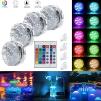 10 led submersible lights ip68 waterproof remote controlled rgb battery operated underwater night lamp for party decoration