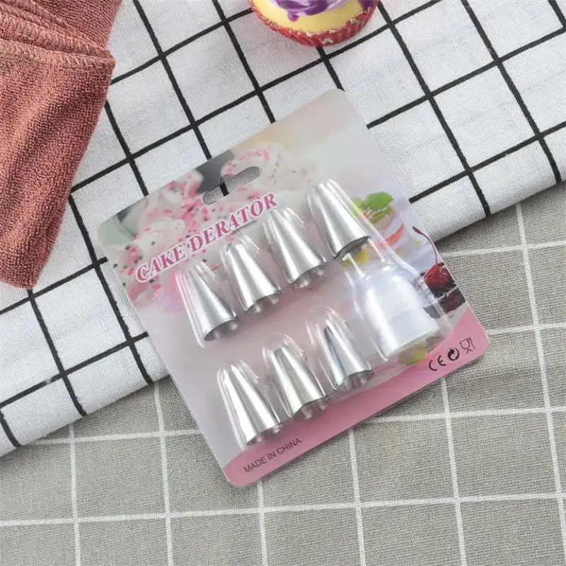 

Stainless Steel Nozzle DIY Cake Beautify Decorating Cream Pastry Nozzle Icing Piping Kitchen Baking Cake Tip Converter Tools