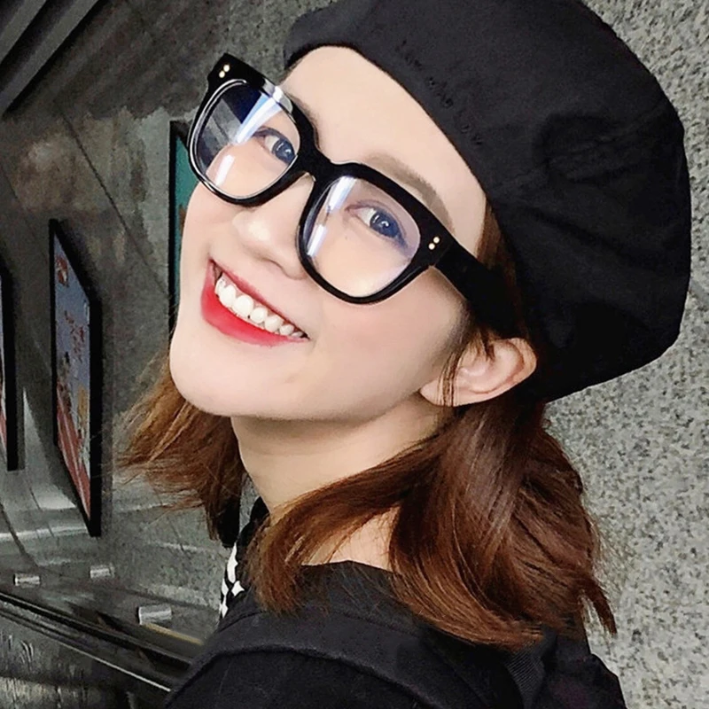 Женские ацетатные прозрачные стекла es ретро заклепки мужские для глаз