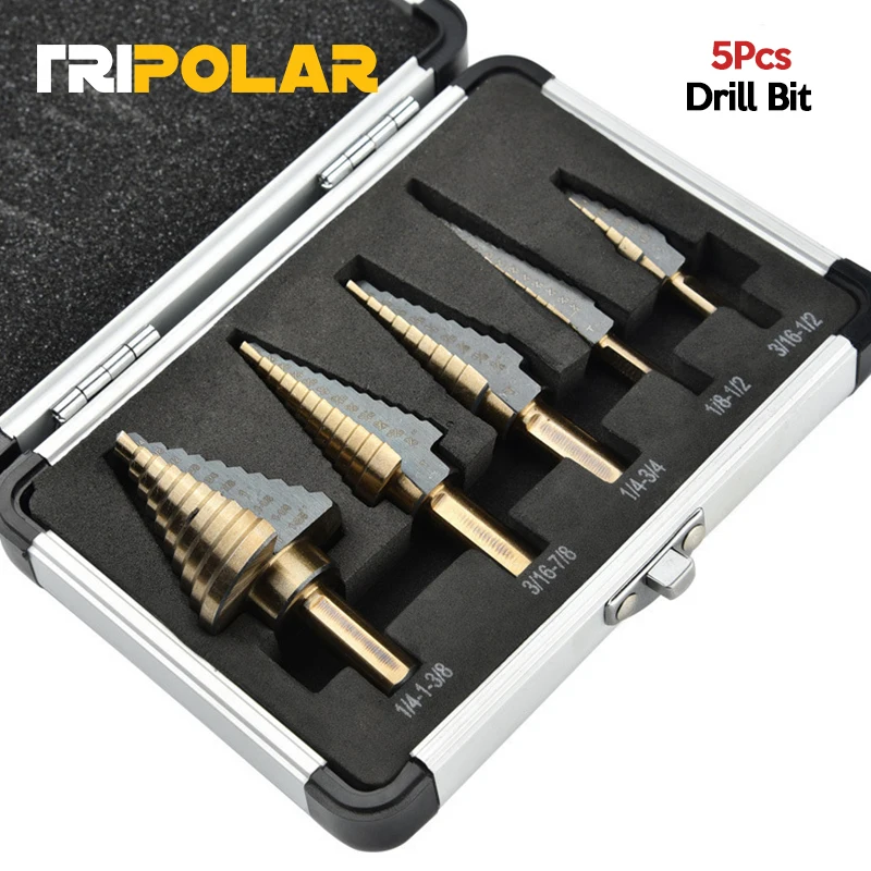 Набор ступенчатых Сверл из быстрорежущей стали кобальт 50 размеров 5 шт. |