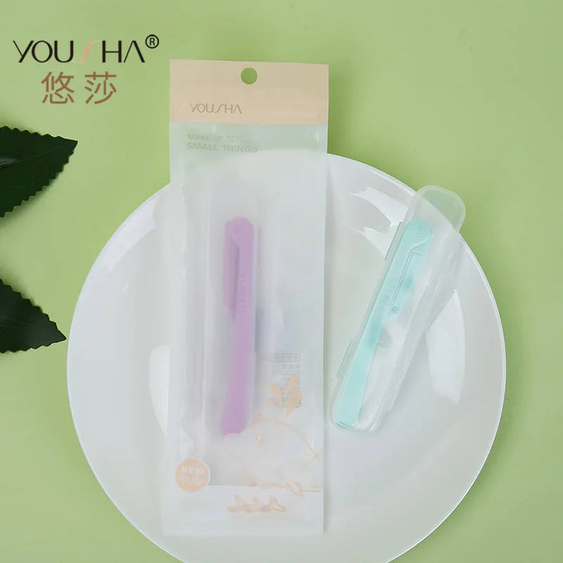 

Бритва для бровей из нержавеющей стали безопасная защита Pp Складной цельный набор косметический инструмент YX122