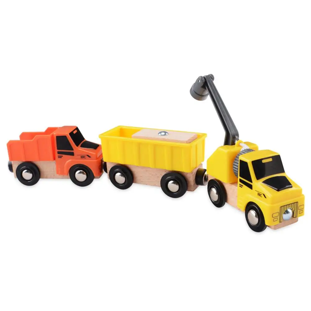 Деревянный поезд Игрушка Магнитный строительный автомобиль игрушка деревянный