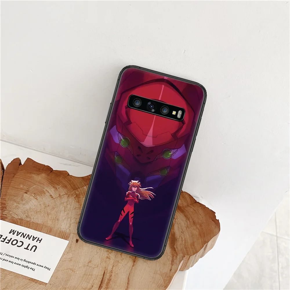 

EVA Evangelion Phone Case For Samsung Galaxy Note S 8 9 10 20 Plus E Lite Uitra black Back Trend Cell Soft Coque Luxury Funda