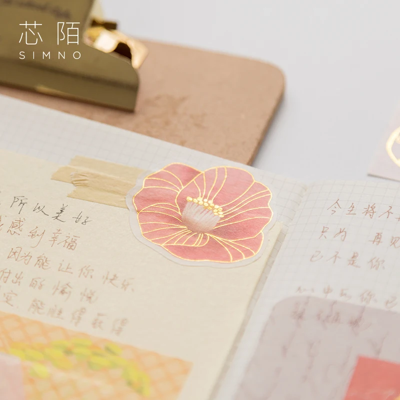 

8packs/LOT full-blown flowers series Creative decoration DIY packing masking paper sticker washi sticker