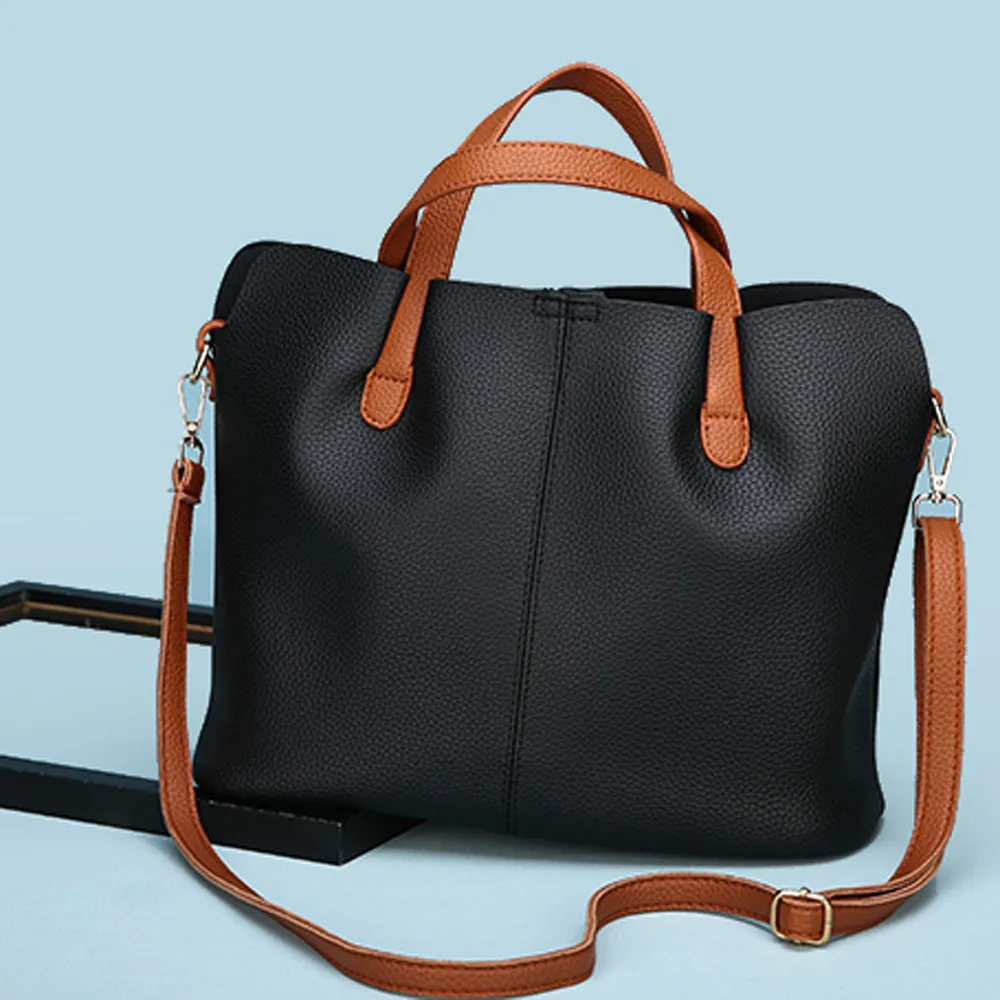Женская сумка модная кожаная однотонная сумка через плечо на молнии на плечо Bolsa Feminina сумки Прямая Bolso Mujer# YL5