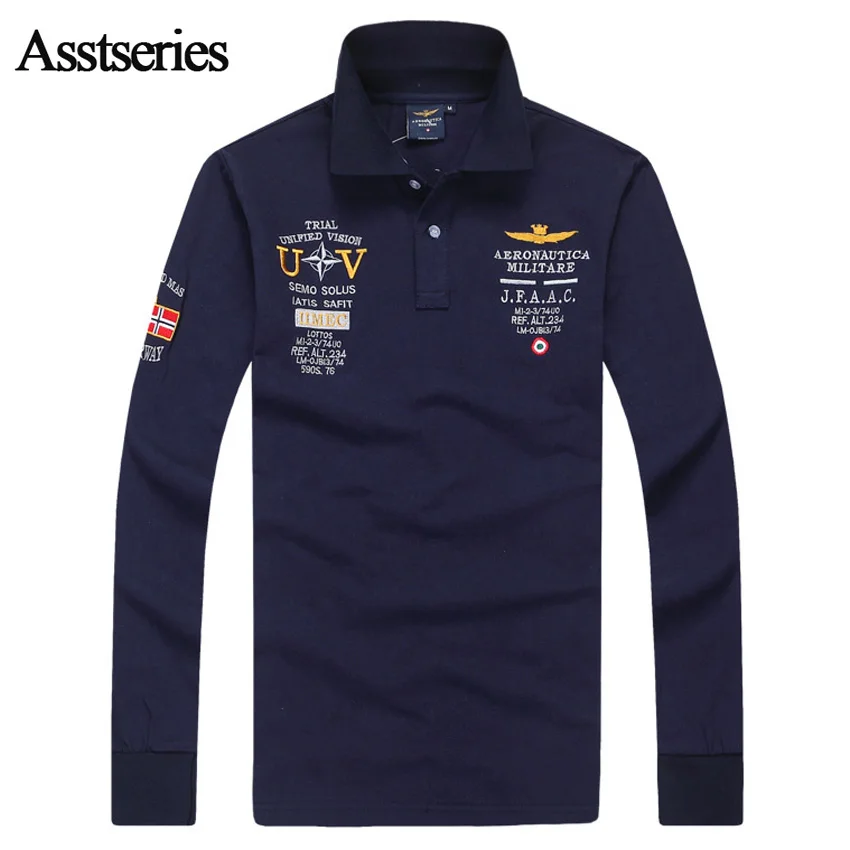 

2021 Air force one Top quality! Aeronautica Men T-shirt Casual T-shirts Long Sleeve Men Clothing Plus Size M-L-XL-2XL 63wy