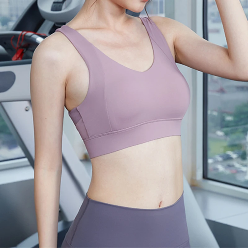 Women Cross Strap Sports Bra Nylon Yoga Gym Crop Top Brassiere Female Sexy Push Up Sport Bra Fitness Top Sport Breathable Bras