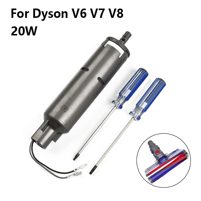 20W Motor Soft Roller Head for Dyson V6 V7 V8 Brushbar Motor Assembly 966792 966792-02 Vacuum Cleaner Replacement Accessories