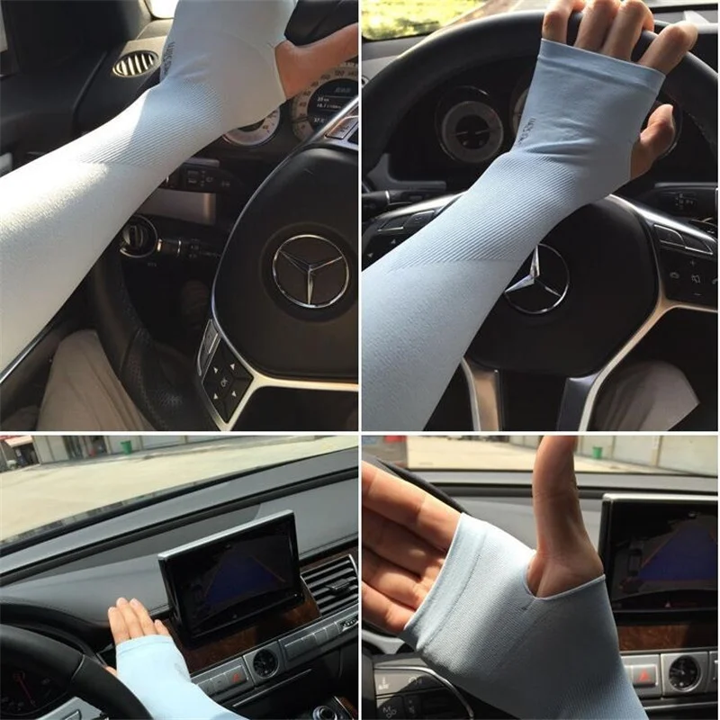 Длинные перчатки со шрамами 1 пара шелковые солнцезащитные рукава обогреватель