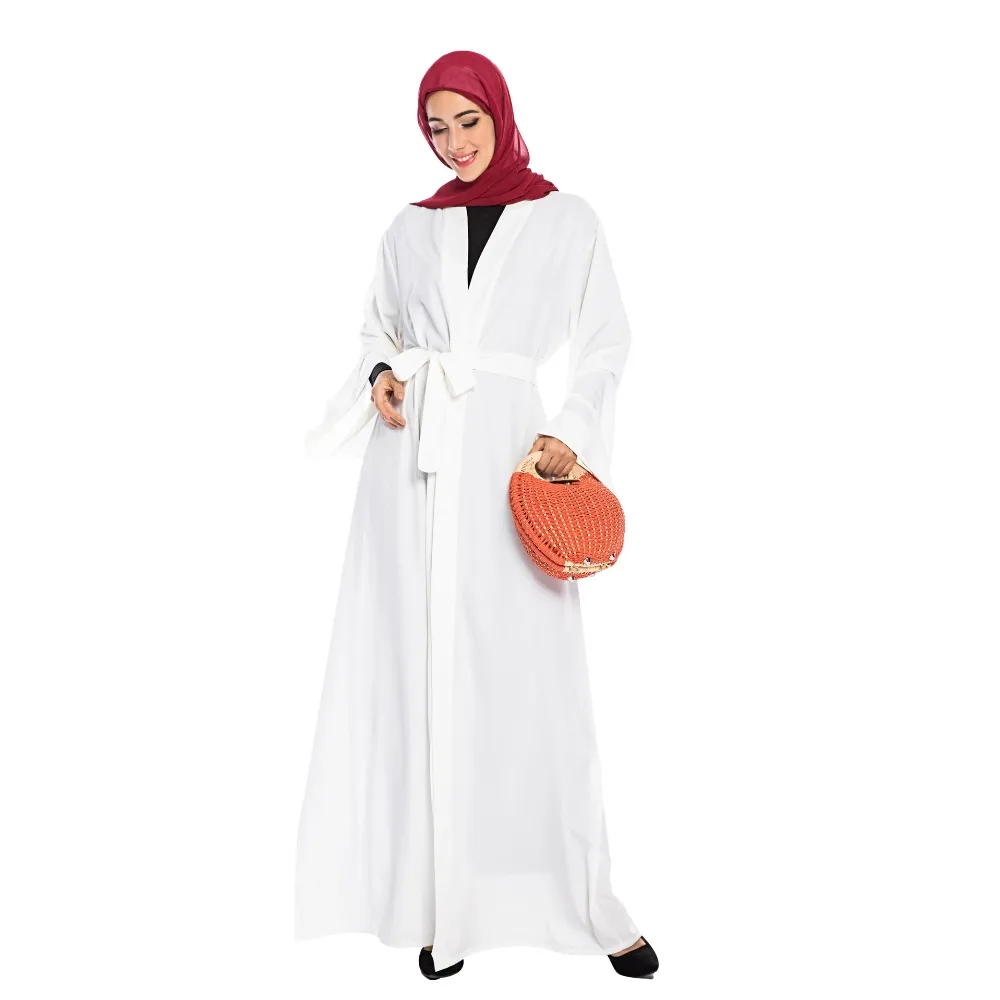 Элегантное мусульманское Открытое платье abaya Макси кардиган кимоно для вечеринок длинные халаты Jubah Ближний Восток Eid Рамадан Арабский исламский