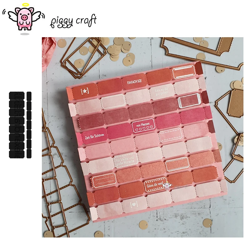 

Piggy Craft metal cutting dies cut die mold Ticket card decoration Scrapbook paper craft knife mould blade punch stencils dies