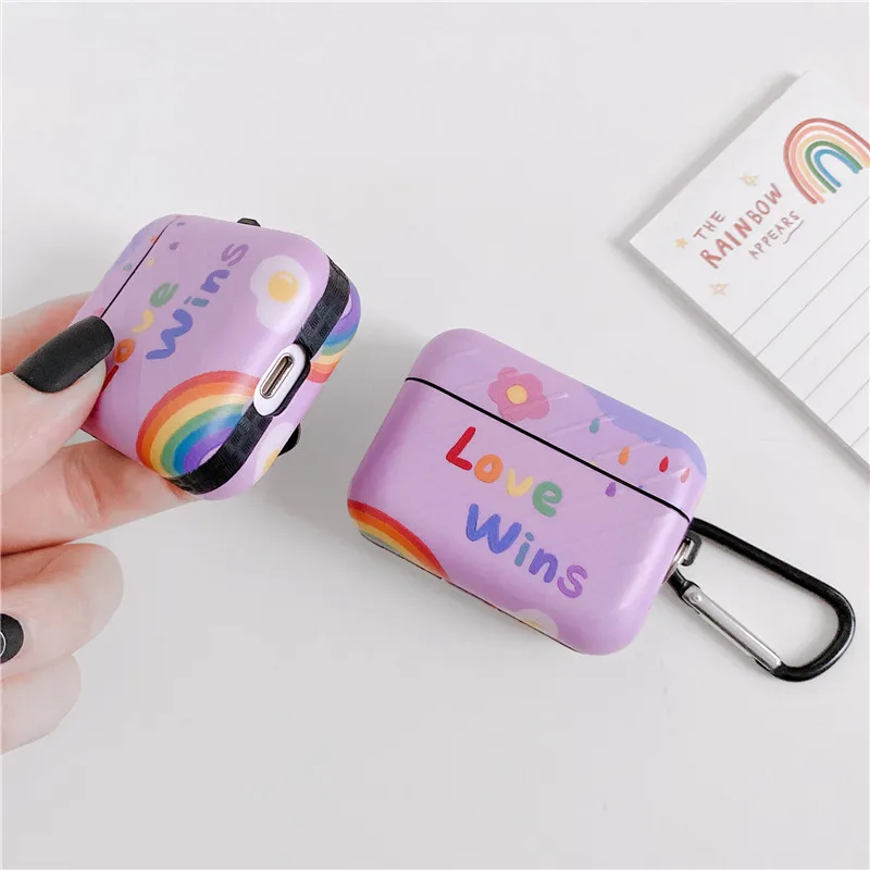Чехол с мультяшными буквами для Airpods модный милый силиконовый чехол наушников