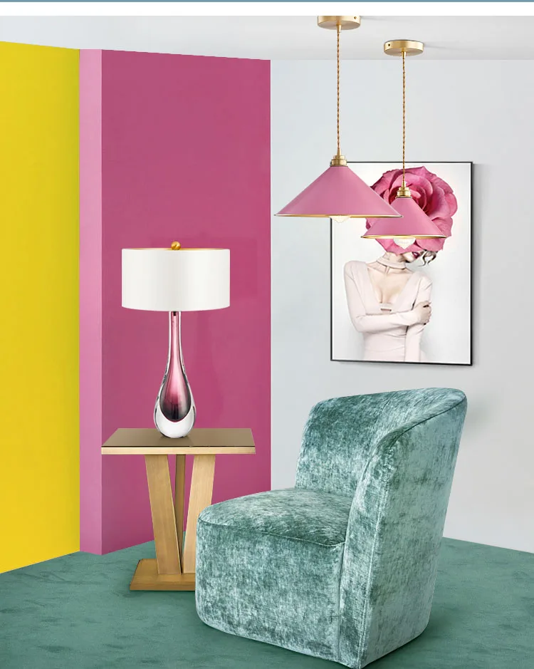 Новое поступление современный Настольный светильник с абажуром лампа для