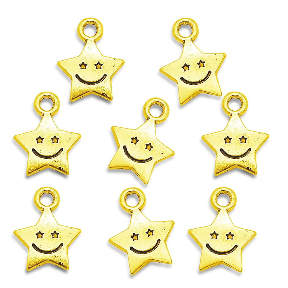 

30pcs/lot Sun Star DIY Jewelry Making Charm Pendants Wholesale Custom Small Pendants Small Charms Factory Price Top Quality