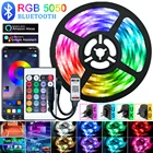 Светодиодная лента RGB 5050 с поддержкой Bluetooth и Wi-Fi, 16,4-65,6 футов