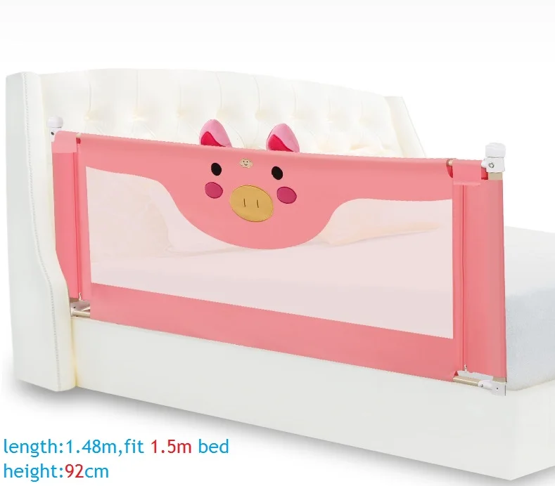 pink pig-1.5M От 1,2 м до 2,2 м портативная переносная кровать для путешествий детский манеж детская забор детская кровать с загородкой safeti Rails Защитная кровать забор детская ограждение - Цвет: pink pig-1.5M