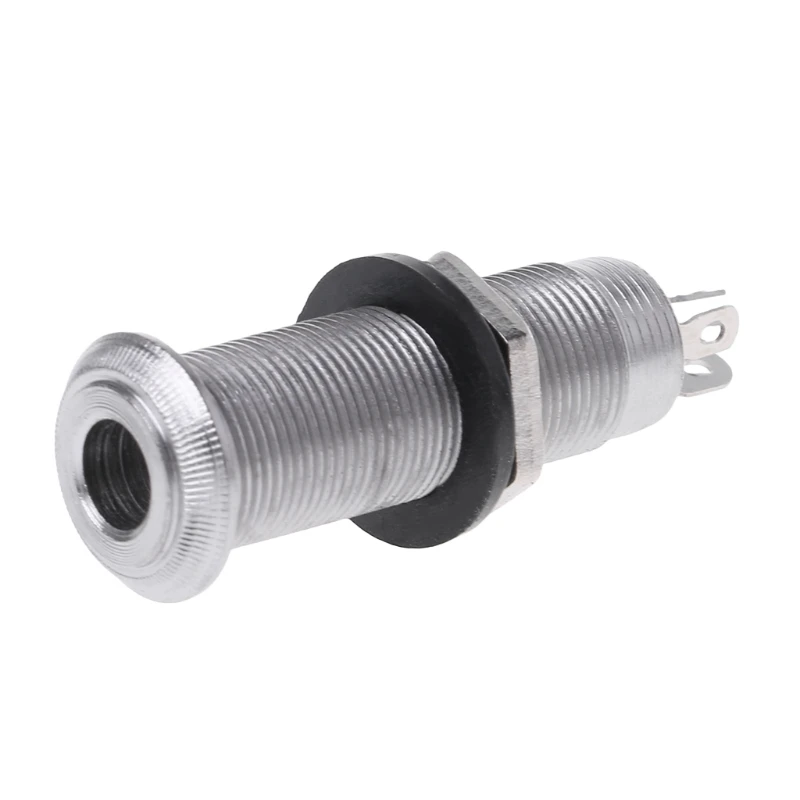 

100% Brand New and High Quality 1pc Chrome Guitar Bass Cylinder Output Jack Flush 1/4" Part