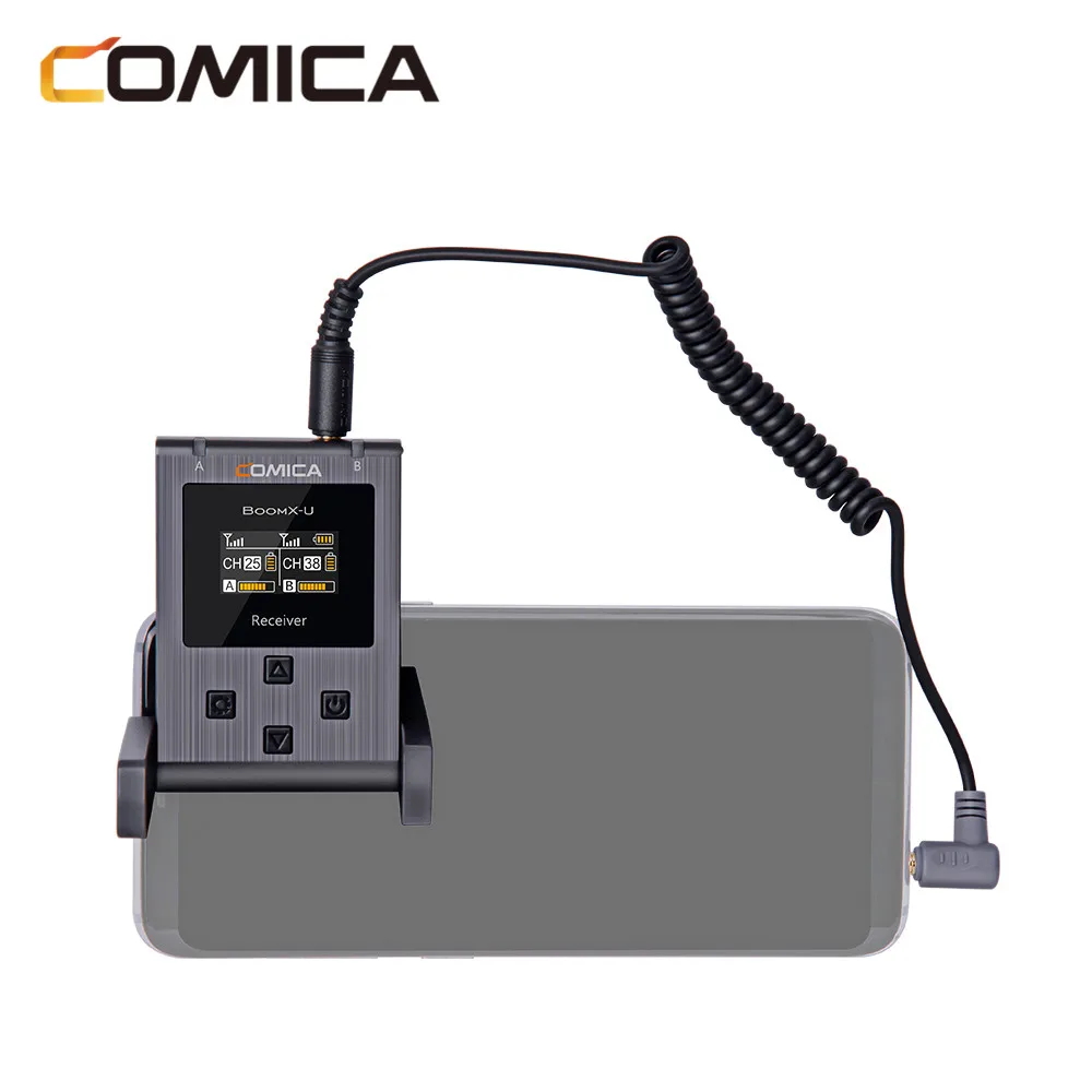 Микрофон Comica BoomX U Mini UHF беспроводной петличный микрофон U1 U2 для DSLR камеры интервью