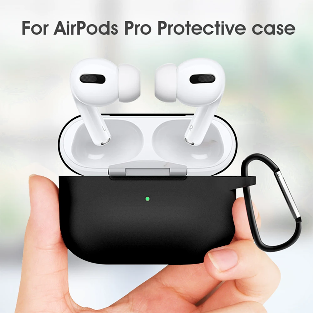 Однотонный чехол для наушников AirPods Pro роскошный прочный защитный из твердого