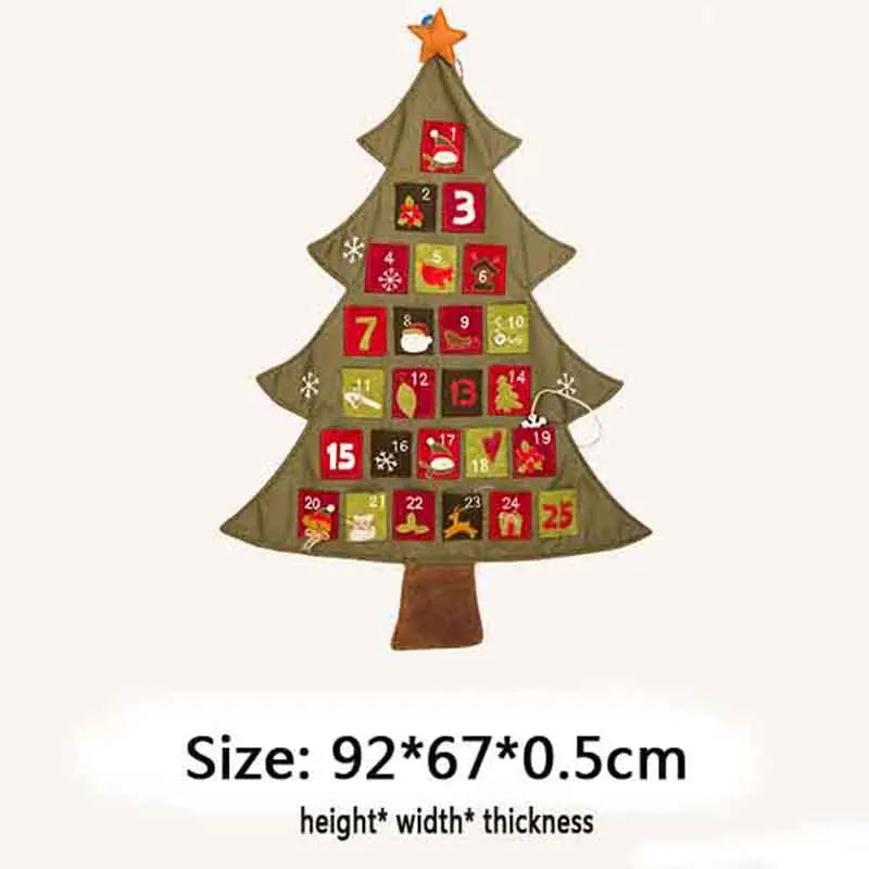 1 шт. Рождественский календарь c деревьями креативный Декоративный Адвент