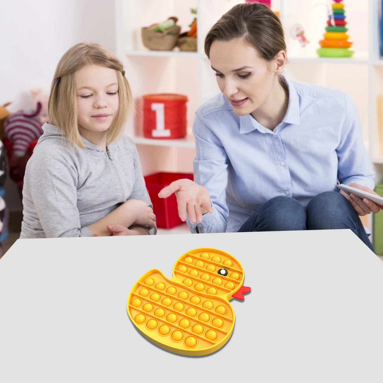 

Маленькая желтая утка нажимает пузырь сенсорные игрушки Непоседа аутизм особые потребности сжимание антистресс снятие стресса игрушки дл...