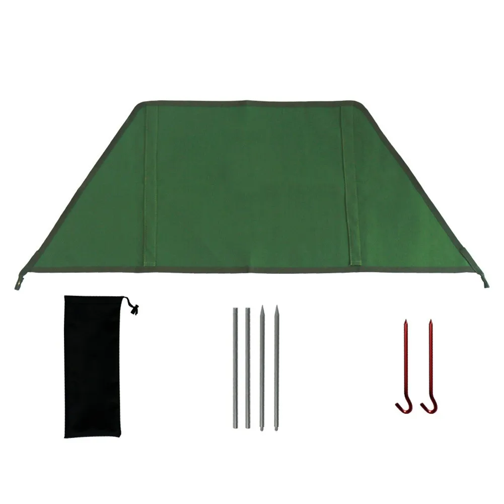 

Outdoor Campfire Windshield Canvas Cloth Wear-Resistant Tarp 46cmx90cmx35cm For Camping Grills Cooking Stove Windscreen