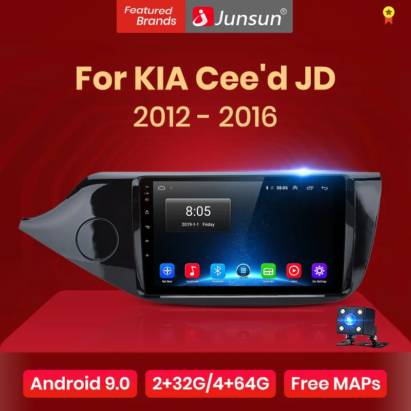 Junsun 2G+ 32G Android 9,0 для KIA Cee 'd CEED JD 2012 2013- Авто 2 din Радио стерео плеер Bluetooth gps навигация