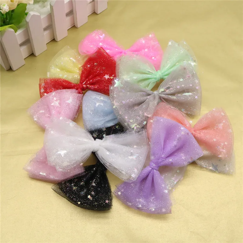 25 ярдов 5 6 см Тюль со звездами рулон мягкая Радужная сетчатая лента сделай сам