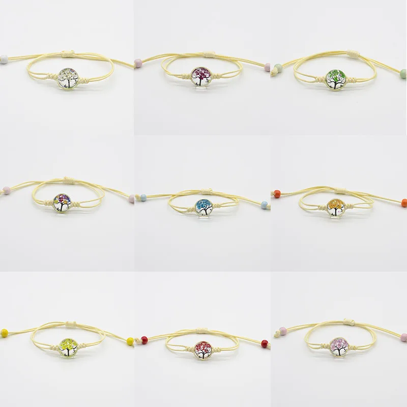 Цветочный браслет стеклянный шар ручной работы для женщин браслеты хрустальные