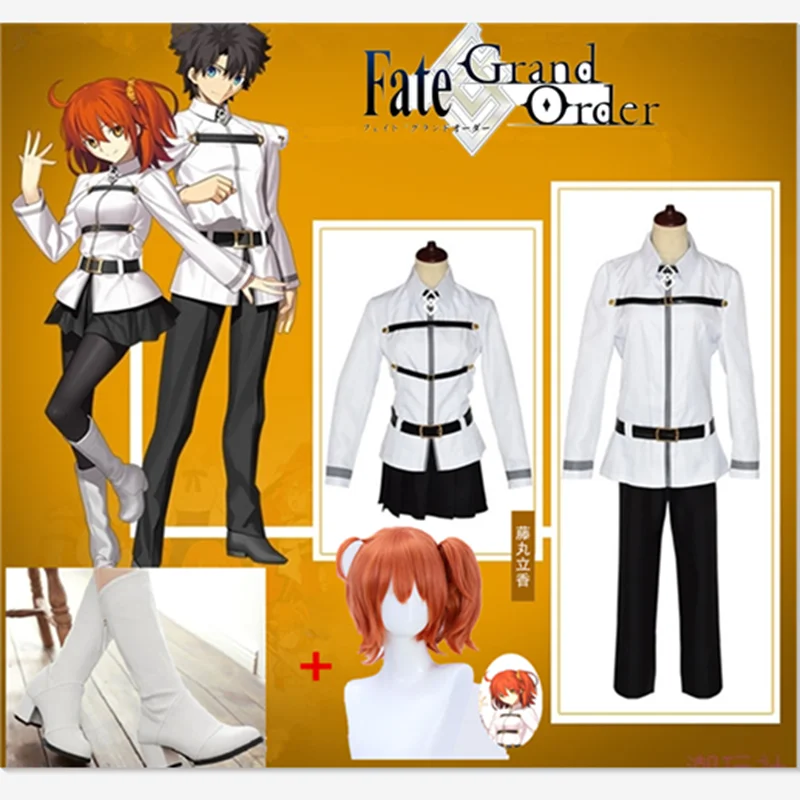 Популярная игра Fate Grand Order Cosplay Gudako Master Fujimaru Ritsuka Косплей Костюм Школьная униформа