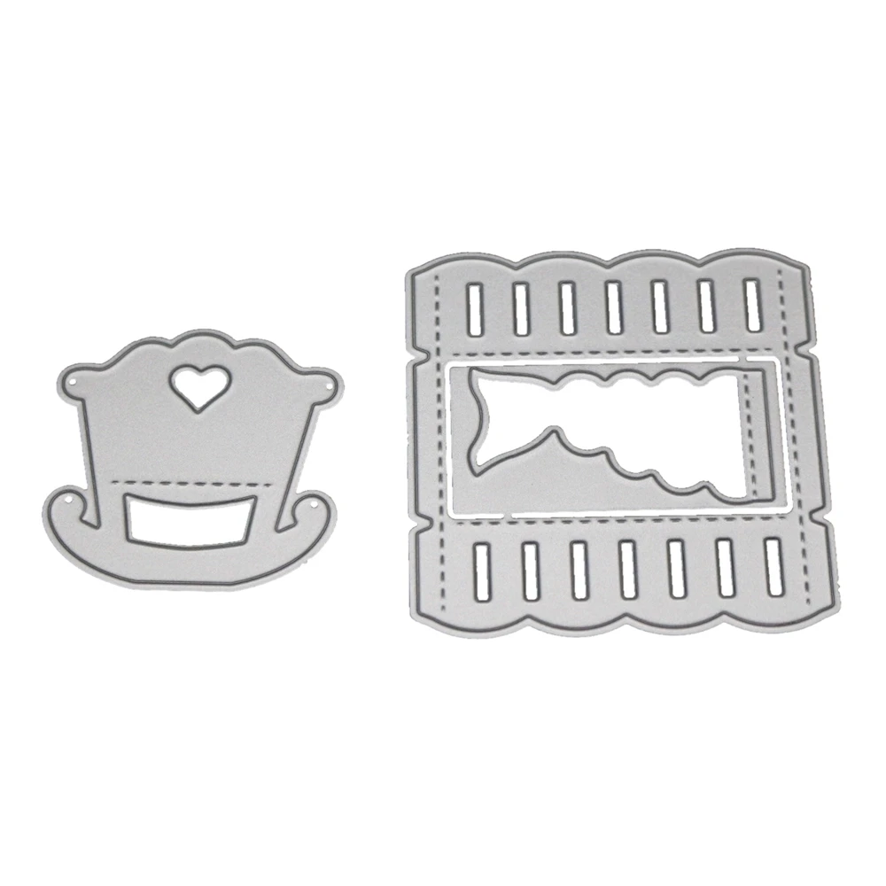 Мини детская колыбель корзина ремесло высечки металла штампы 3D DIY Скрапбукинг