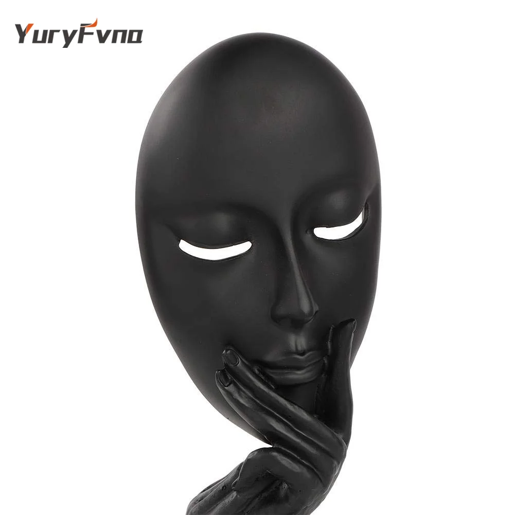 Бесшумная женская статуэтка YuryFvna маска думанка из смолы абстрактная скульптура