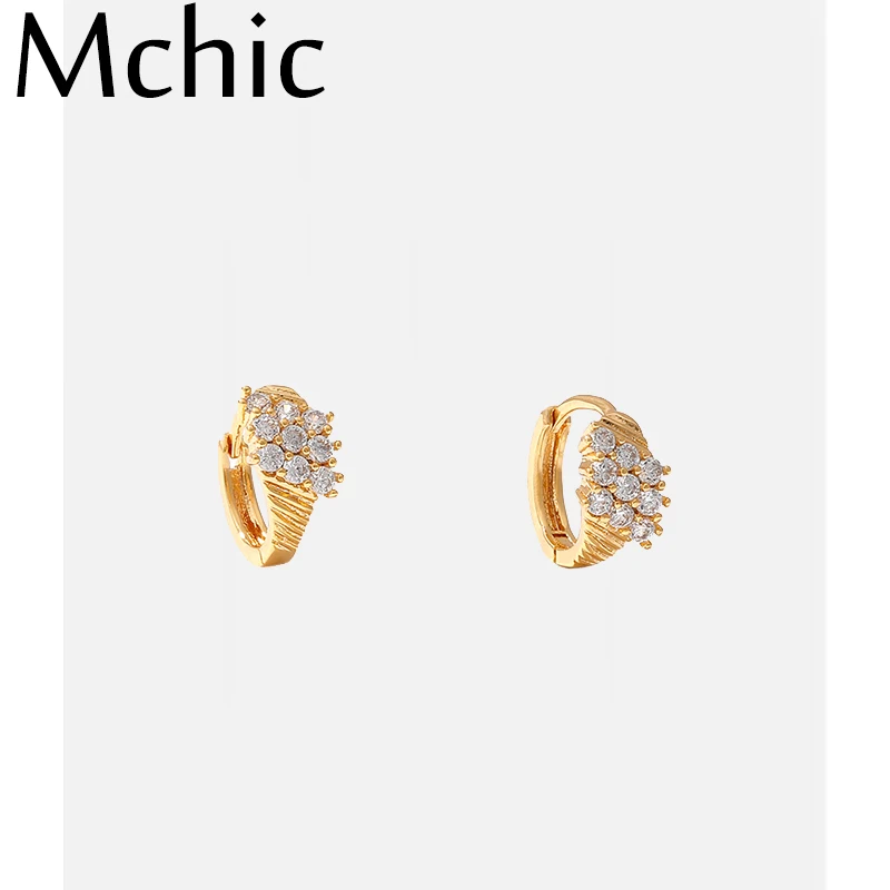 Mchic минималистичные серьги ювелирные изделия для женщин шарм прозрачный циркон