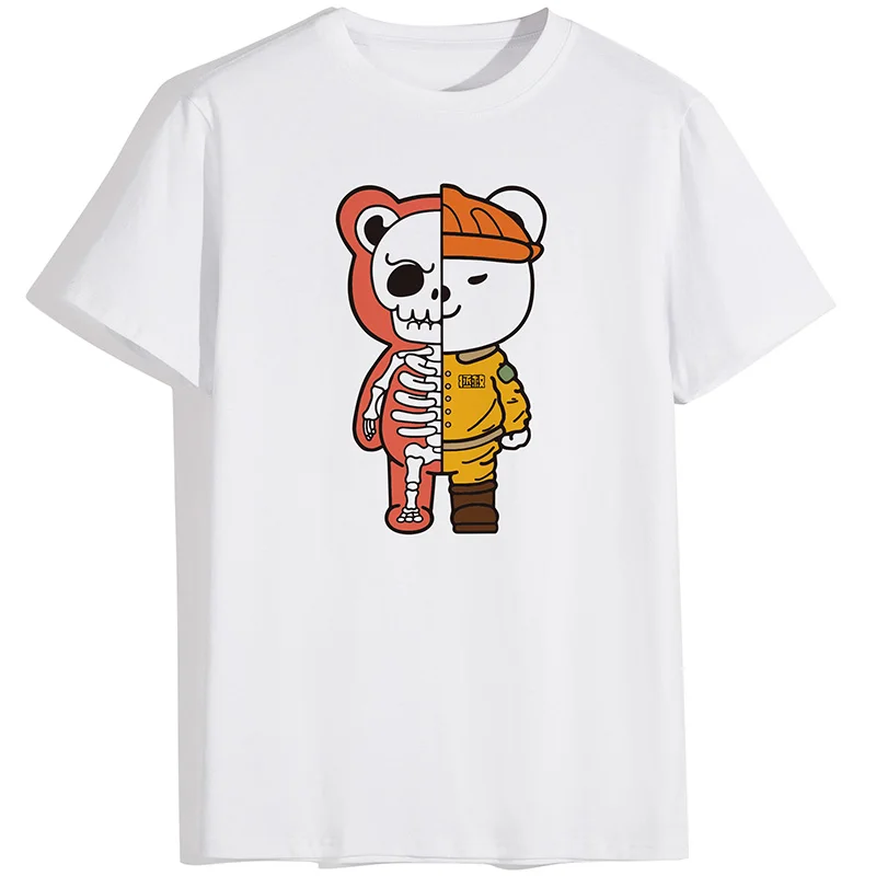 

New Summer Streetwear T-shirt Men's t-shirts with short sleeves Brand Oversized Fashion White O-Neck Men's Cotton funny t shirt