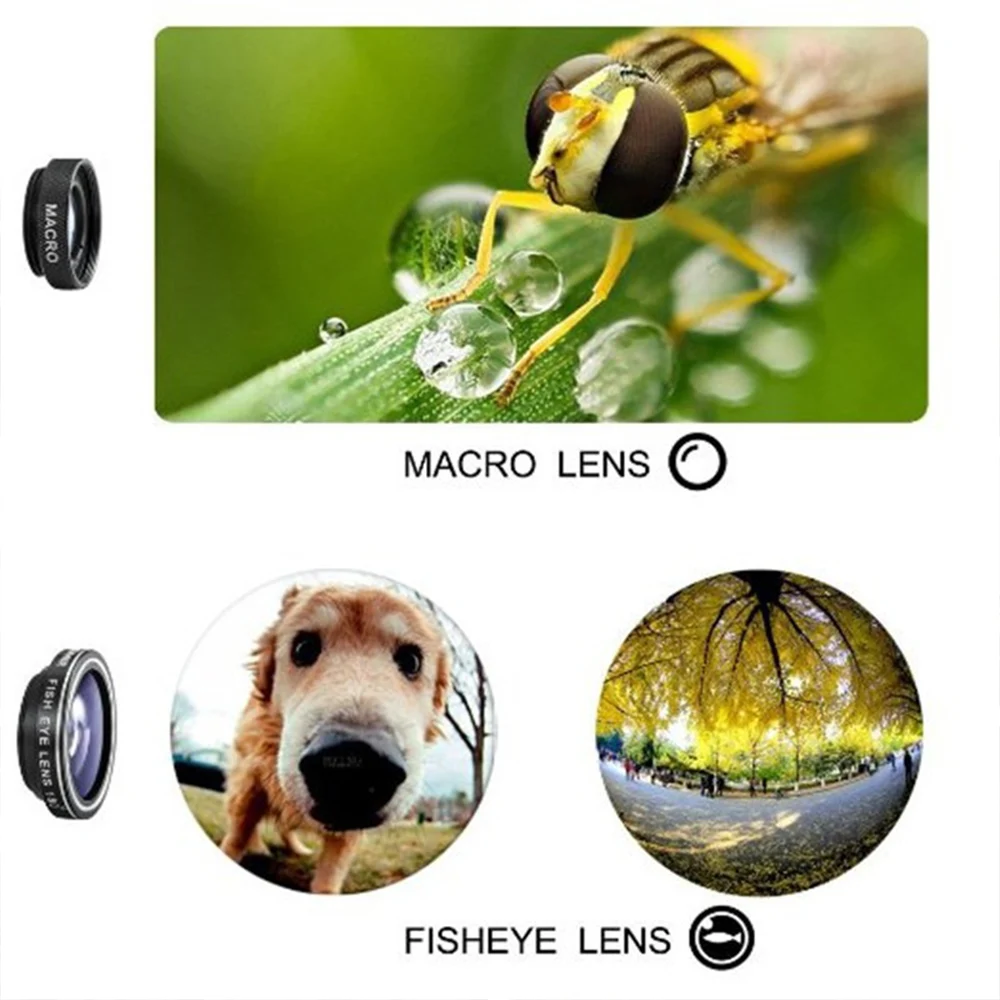 

4 In 1 Multifunctional Phone Lens Kit Aluminum Alloy Macro Wide Angle Lens Transform Professional Phone Camera