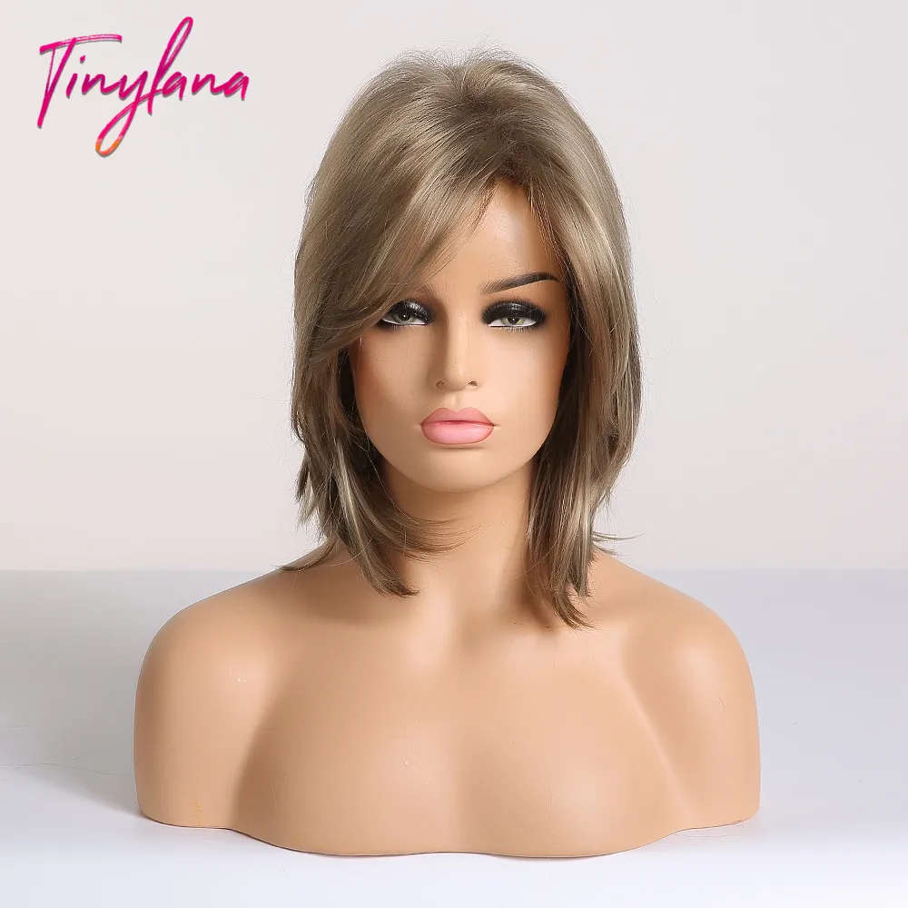 Парики из синтетических волос TINY LANA Mix короткие коричневые парики для женщин