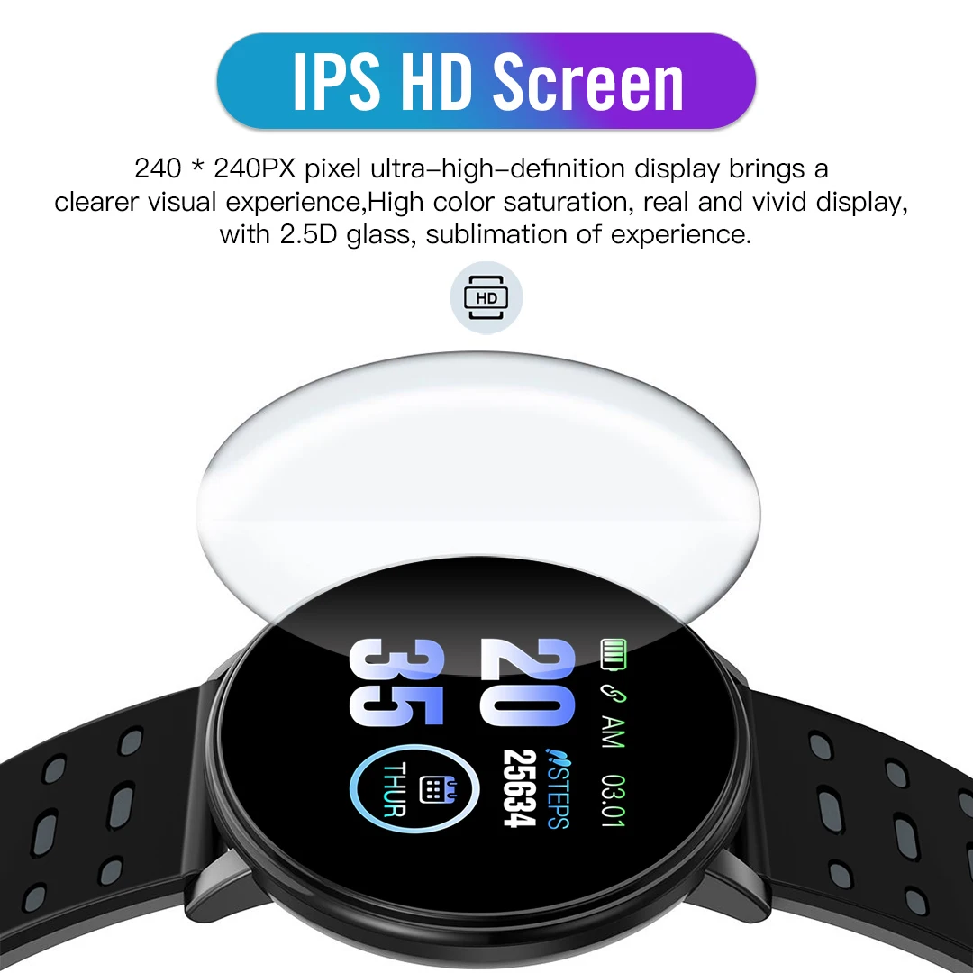 

Bluetooth Smart Watch Health Detection Heart Rate Blood Pressure Monitor Caller ID Alarm Clock Men Women Digital Watch Bracelet
